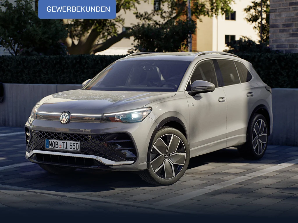 AH Hesse GK Tiguan R Line hellgraues Fahrzeug